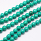 Natural Howlite Beads Strand, Round, Dyed & Heated, Turquoise, 8mm, Hole: 1mm, about 46~48pcs/strand, 15.35 inch