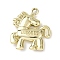Alloy Pendants, Horse with Word Success, Rack Plating, Long-Lasting Plated, Golden, 30x26.5x5mm, Hole: 2.7mm