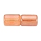 Electroplate Glass Beads, Column with Twisted Oval Pattern, Light Salmon, 11.5~12x8~8.5mm, Hole: 1.2~1.4mm