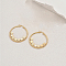 Stainless Steel Hoop Earrings, Golden, Star, 43mm