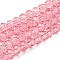 Transparent Baking Paint Glass Beads Strands, Faceted, Rondelle, Light Coral, 6x5mm, Hole: 1.2mm