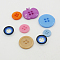 Acrylic Buttons, Large Buttons, 2-Hole & 4-Hole, Mixed Shapes, Mixed Color, 7~22x7~20x1~4mm, Hole: 1~2mm