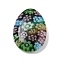 Handmade Millefiori Glass Pendants, Teardrop, Colorful, 18x13.5x4.5mm, Hole: 1~1.1mm