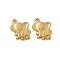 304 Stainless Steel Charms, Elephant Charms, Real 14K Gold Plated, 12x11x3mm, Hole: 1mm