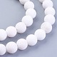 Chapelets de perles de jade blanche naturelle G-L492-01-6mm-2