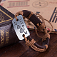 Bracelets de cordon en cuir à la mode unisexe BJEW-BB15581-A-7