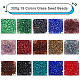 Nbeads 300g 15 couleurs perles de rocaille en verre SEED-NB0001-30-4