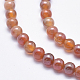 Galvaniser les brins de perles d'agate craquelée au feu naturel G-K256-47-4mm-3