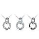 Fashion Zinc Alloy Cubic Zirconia Pendant Necklaces NJEW-BB21753-A-2