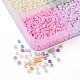 5250Pcs 15 Colors 8/0 Opaque Frosted Glass Seed Beads SEED-YW0001-74-A-3