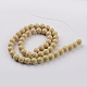 Dyed Natural Fossil Beads Strands G-E328-8mm-13-3