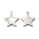 304 Stainless Steel Star Charms STAS-A080-11P-2