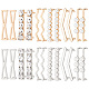 Gomakerer 12 Paar 12-Stil-Schnürsenkel-Dekoration aus Legierung FIND-GO0001-09-1