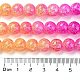 Chapelets de perles en verre craquelé peints à la bombe DGLA-C002-8mm-09-5