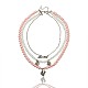 Glass Pearl Three Tier Necklaces for Mother's Day NJEW-JN00471-04-1