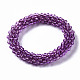 Faceted Transparent Glass Beads Stretch Bracelets BJEW-S144-002F-01-2