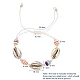 (vente d'usine de fêtes de bijoux) bracelets de perles tressées avec cordon de fil de nylon BJEW-JB05074-05-6