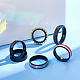 UNICRAFTALE 24pcs 8 Sizes Black Blank Core Finger Rings Stainless Steel Grooved Finger Ring Wide Band Round Empty Ring for Inlay Ring Jewelry Making Gift Size 5-14 STAS-UN0041-46EB-3