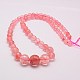 Cherry Quartz Glass Beads Strands G-G548-13-2