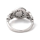Soleil en alliage rétro avec anneau de doigt de noeud de trinité pour hommes femmes RJEW-B045-01-3