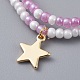 Bracelets extensibles pour enfants en perles de verre BJEW-JB04825-03-2