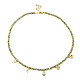 Colliers pendentif lune & coeur & larme zircone cubique & perle naturelle NJEW-G099-01G-1
