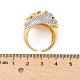 Латунные микро проложить кубического циркония кольца RJEW-D307-04G-C-3