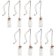 8 Uds 8 botella de deseo de mar de vidrio de estilo con conjunto de collares con colgante de concha de trompeta natural NJEW-AB00005-1