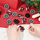 16Pcs 2 Style Christmas Theme Gloves & Snowflake Shape Non-woven Fabrics Appliques PATC-FG0001-40-3