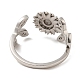 Серебряное кольцо на палец с 925 родиевым покрытием RJEW-C064-07-3