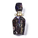 Colgantes de botellas de perfume que se pueden abrir de pirita sintética y jaspe imperial ensamblados G-R481-15D-2