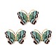 Strass-Schmetterlings-Anstecknadel mit ABS-Perlenperlen JEWB-I019-25KCG-3