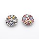 Flat Round Zinc Alloy Enamel Jewelry Snap Buttons SNAP-N010-50-NR-1