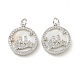 Латунные микропаве прозрачные подвески с фианитом KK-L211-018P-02-1