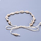 Adjustable Cowrie Shell Beads Beaded Necklaces NJEW-JN02394-4