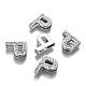 Alloy Letter Slide Charms RB-F034-01P-P-RS-3