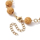 Fabrication de bracelets en chaîne de perles rondes en pierre de lave naturelle teinte AJEW-JB01206-02-3