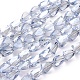 Chapelets de perles en verre électroplaqué EGLA-G035-A-PL01-1