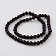 Dyed Natural Fossil Beads Strands G-E328-6mm-06-3