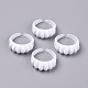 Spray Painted Alloy Cuff Rings RJEW-T011-33H-RS-1