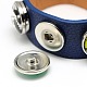 Unisex Bracelets PU Leather Snap Bracelets BJEW-A101-A-3