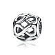925 Thai Sterling Silver Hollow Infinity Ball European Beads STER-FF0001-033-1