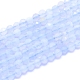 Chapelets de perles en agate avec dentelle bleue naturelle G-I279-E16-1