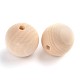 Perles rondes en bois non fini WOOD-Q008-40mm-LF-2