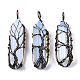 Opalite Big Wire Wrapped Pendants G-T133-R02F-1