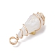 5 шт. 5 стиля гальванические подвески из натурального кварца с медной проволокой PALLOY-JF03427-5