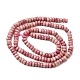 Природные родонит бисер нитей&nbsp;X-G-G343-A01-2x4mm-3