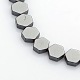 Hexagon Non-magnetic Synthetic Hematite Beads Strands X-G-P046-16H-2