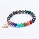 Natural Mixed Stone Beaded Stretch Bracelets BJEW-P072-A-2