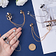 4 шт. 2-цветные броши-цепочки с подвесками в виде якоря из струящихся струящихся страз JEWB-GF0001-38-3